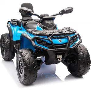 Ride - P Series: 2 Seater Ride On Car 24V 4WD Electric ATV, Leather Seats, Safety Belt, Bluetooth, Adjustable Speed, Yellow, Outdoor Adventure - Blue