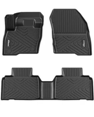 Floor Mats for 2015-2024 Ford Edge, TPE All Weather Custom Fit Front 1st & 2nd Row Floor Mats Liner Tray