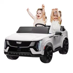 24V 2-Seater Kids Ride On Car Licensed Cadillac Electric Toy with 2.4G Remote, Spring Suspension, Music, LED Lights, Battery Powered for Toddlers Outdoor Fun