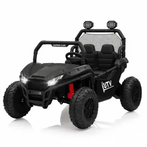 Ride - P Series: 2 Seater 24V Ride On Car,Electric Vehicle Utv Car for Kids,400W Motors Electric Truck With Remote,4.5MPH Max Speed,Four-Wheel Suspension，Music，Best Gift for Kids,Black