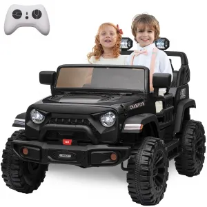 Ride - P Series: 24V Ride On Car 2 Seater For Kids Age 3+ , XL Electric Vehicles for Big Kids with 20" Wide Seat, 3 Speed, 2x200W Powerful Motor, Suspension, Bluetooth, Music,Power Wheels with Parent Control for Kids to Drive - Black