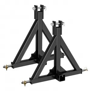 3 Point Hitch Receiver 2" Trailer Hitch Heavy Duty Steel Drawbar Adapter Quick Change Bottom Pin Design Fits BX Kubota LM25H WLM NorTrac Yanmar Kioti Cat Tractors Industrial Use