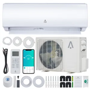 Mini Split AC/Heating System With WiFi, 9000 BTU 19 SEER 2 115V~, Suitable for 450+ Sq. Ft