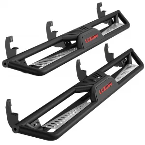 6 Inch Running Boards 550LB Side Steps, Three-Tube Non-Slip Black Powder Coated Rock Sliders, Fits 2015-2025 Chevy Colorado/Canyon Crew Cab
