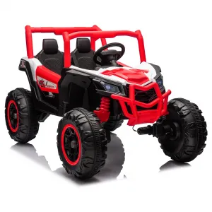 24V Ride On Truck 2 Seater Remote Control 4-Wheeler Suspension 3 Speeds LED Lights Durable Plastic Outdoor Fun