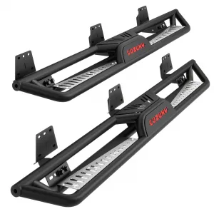 6" Running Boards 550LB Side Steps, Non-Slip Black Powder Coated Rock Sliders, Fits 2019-2025 Dodge Ram 1500 Crew Cab New Body Style, Manual Included