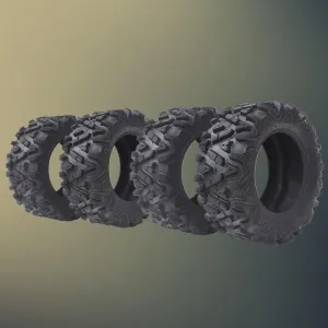 26x9-12 ATV Tires, 6PR All Terrain 26x9-12 TL ATV UTV Trail Sand Mud Off-Road Tires (Pack of 4, Tubeless)