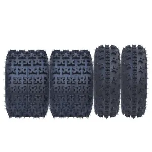 Set Of 4 ATV UTV All-Terrain Tires 22x7-10 Front 20x11-9 Rear 6-Ply Tubeless
