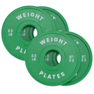 Bumper Plates 2 Inch Rubber Weight Plates For Weight Lifting Strength Training Home Gym 2.5 LBx4PC Multi-Color
