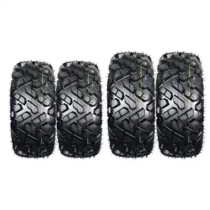ATV UTV All-Terrain Tires 25x8-12 Front & 25x10-12 Rear Durable 6 PR Tubeless Off-Road Black