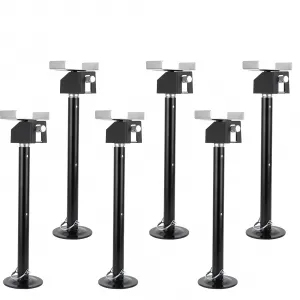 6 Pack RV Slide Out Support Jacks, Each Supports 5000 lbs, Adjustable Height from 21.06" to 49", Heavy-Duty Steel RV Stabilizer Jacks for Camper, Black