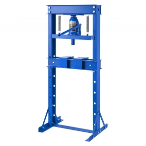 20 Ton Hydraulic Press, Heavy Duty H-Frame Floor Shop Press with Adjustable Worktable for Auto Bending & Stamping, Blue