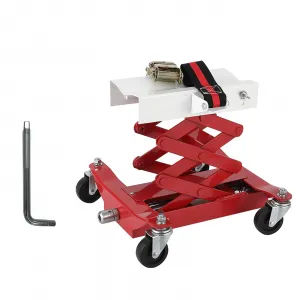 450lbs Auto Repair Lifting Jack - Heavy-Duty Transmission Jack with  7.8-23 Inch Adjustable Heightand Wide Base for Vehicle Maintenance, Red