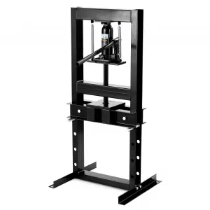 6 Ton Hydraulic Press, Heavy Duty H-Frame Floor Shop Press with Adjustable Worktable, for Garage, Metal Bending, Straightening, Installing Bearings & U-Joints, Black