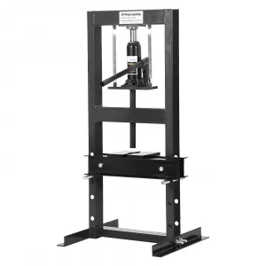 6 Ton H-Frame Hydraulic Shop Press - Adjustable Height Floor Press for Car Repair, 18.9" x 15.75" x 36.8", Includes Gloves, Black