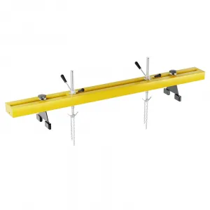 Engine Support Bar, 1100 lbs Capacity Transverse Motor Lift Hoist with Dual Hooks, 2-Point Holder for Home Garage and Auto Repair Shop, Yellow
