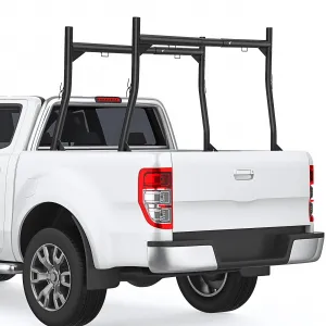 Truck Ladder Racks - Extendable Steel Pickup Truck Bed Ladder Rack, 800 lbs Capacity, Universal Adjustable Heavy-Duty Rack (46-71 Inches) with Non-Drilling J-Bolt Clamps
