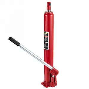 4T Hydraulic Long Ram Jack with Single Piston Pump, Flat Base Manual Cherry Picker Engine Lift Hoist with Handle for Garage Shop Cranes