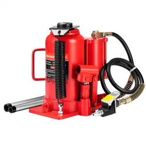 20T/40000 LBS Air Hydraulic Bottle Jack, Heavy Duty Pneumatic Bottle Jack with Manual Hand Pump, Pneumatic Bottle Jack for Car Truck RV Auto Repair Industrial Engineering