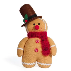 Adornos de peluche de hombre de jengibre de Navidad, juguetes de peluche de pan de jengibre para niño y niña, decoración de feliz Navidad, muñeca de pan de jengibre para árbol de Navidad de
