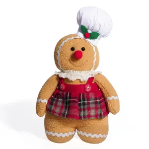 Adornos de peluche de hombre de jengibre de Navidad, juguetes de peluche de pan de jengibre para niño y niña, decoración de feliz Navidad, muñeca de pan de jengibre para árbol de Navidad de