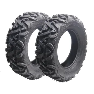 2 Pack 27x11-14 ATV Tires 6 PR All-Terrain Tubeless Off-Road Tires for Trail Sand Mud, Durable Rubber, Excellent Grip