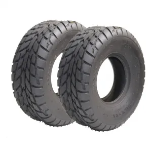 2 Pack 25x10-12 ATV Tires 6 PR All-Terrain Tubeless Off-Road Tires for ATV UTV Trail Sand Mud Black