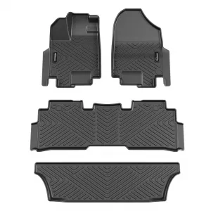 TPE All Weather Floor Mats for 2018-2026 Honda Odyssey, Custom Fit 1st 2nd 3rd Row, Black