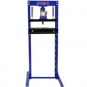 12 Ton Hydraulic Press, Hydraulic Shop Press, Hydraulic H-Frame Garage Floor Adjustable Shop Press With Plates, Blue