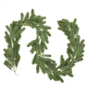 200cm Christmas Garlands Artificial Faux Greenery Garland Wall Hanging Simulated Vines for Wedding Backdrop Arch Wall Decor Pine Needle(Pure Green)