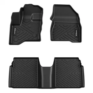 Floor Mats for 2013-2016 Ford Fusion & 2013-2016 Lincoln MKZ, TPE All Weather Fusion/MKZ Accessories Custom Fit Front 1st & 2nd Row Floor Liner, Black