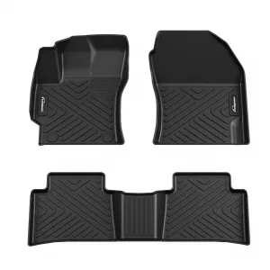Floor Mats TPE All Weather Custom Fit For 2014-2019 Toyota Corolla Sedan Front & Rear Rows Black