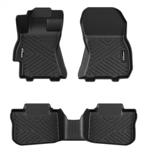 Floor Mats for Subaru Outback & Legacy 2010-2014, TPE All Weather Custom Fit Front & 2nd Row Floor Liners, Black