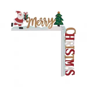 Christmas Door Frame Ornament 8 x 5 Inches Christmas Decorations for Living Room Reading Room Classroom Kitchen Restroom Right Side