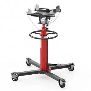 1320lbs Transmission Jack - Heavy-Duty Hydraulic Telescoping High Lift Jack with Dual Spring-Loaded Pedals, 34"-68" Lifting Range for Auto Repair and Maintenance, Red
