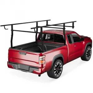 1000 LBS Steel Truck Ladder Rack Adjustable For Pickup Truck Bed 49-64 Inches Width, Black