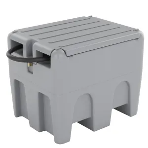 48 Gallon Portable Diesel Fuel Tank with 12V Electric Transfer Pump, High Flow Rate 10 GPM, Gray for Agriculture, Construction, Industrial Use