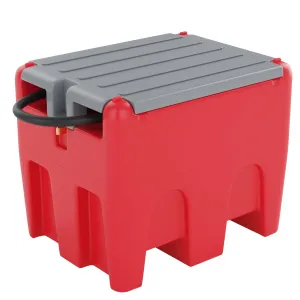 48 Gallon Portable Diesel Fuel Tank with 12V Electric Transfer Pump, High Flow Rate 10 GPM, Durable Red Diesel Transfer Tank for Easy Transportation