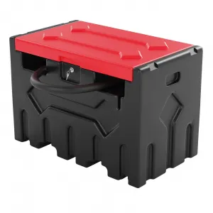 52 Gallon Portable Diesel Fuel Tank with 12V Electric Pump, 10 GPM Flow, High-Density PE, Auto Shut-Off Nozzle, 13ft Hose, Forklift Compatible, for Agriculture & Construction