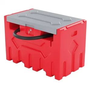 52 Gallon Portable Diesel Fuel Tank with 12V Electric Pump, 10 GPM Flow, Durable PE Material, Auto Shut-Off Nozzle, 13ft Hose, Forklift Compatible for Agriculture