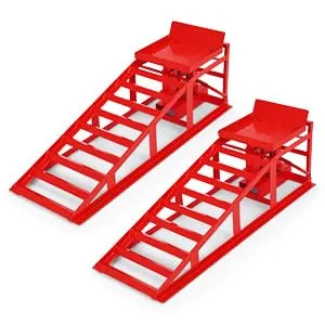 2 Pack Car Ramps Hydraulic High Lift Service Automotive Car Lift 5T 12000LBS Red