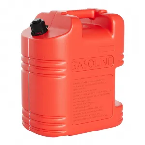 5-Gallon Liquid Container 2-Pack with Auto Shut-Off Spout & View Stripe, Dual Ergonomic Handles for Fuel Storage & Transport, Red