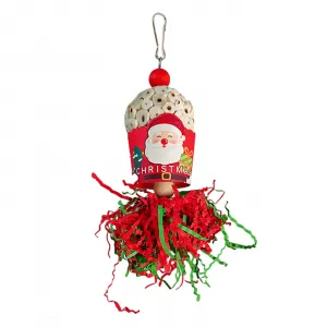22cm Christmas Pet Hanging Chewing Toys with Bells Sola Balls Anxiety Relief Cage Accessories for Teeth Grinding Care Show
