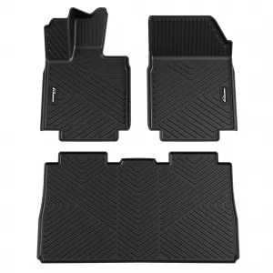 Floor Mats for Toyota Camry 2012-2017, TPE All Weather Vehicle Specific Fit Front & 2nd Row Car Floor Liner Accessories, Black