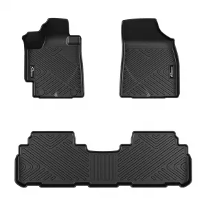 Floor Mats for Toyota Highlander 2008-2013 (Not for Hybrid) TPE All Weather Vehicle Specific Fit Front 1st & 2nd Row Car Floor Liner Accessories