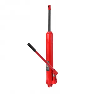8 Ton Hydraulic Long Ram Jack with Single Piston Pump & Clevis Base for Engine Hoists, Garage Cranes, Farm Use, Adjustable 24.8"-43.7", Heavy Duty Steel