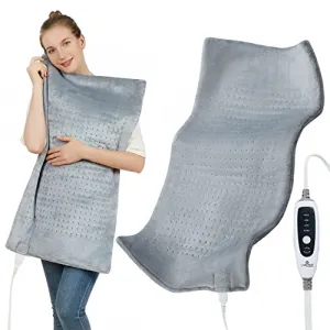 33"x17" Electric Heating Pad with Moist & Dry Therapy, Extra Large Heating Pad for Back Pain Relief 4 Heat Settings, 2-Hour Auto Shut Off, Machine Washable