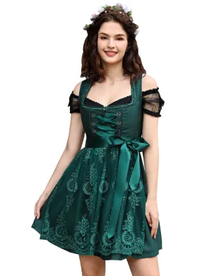Women's Oktoberfest Dress 3 Pieces German Dirndl Dress Costumes Bavarian Carnival Halloween Traditional Bavarian Style Comfortable Fit