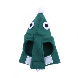 Bird Clothes Parrot Christmas Costume Hoodie Small Animals for Pet Shows New Year Parties Birthdays Holidays Wear Size M Green