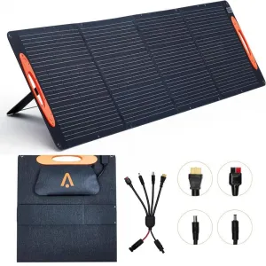 200 Watt Portable Solar Panel Kit for RV, 12 Volt, IP68 Waterproof Foldable Solar Panel MC4 Anderson Connector, Solar Charger Suits for 99% Power Station Camping Off Grid